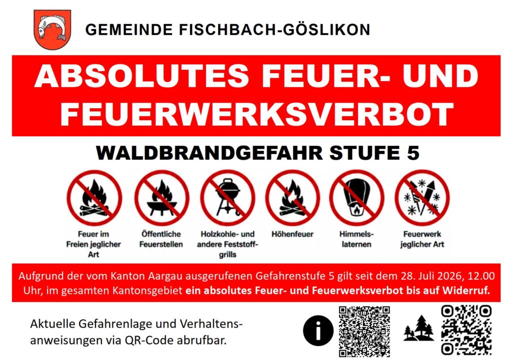 Absolutes Feuer- und Feuerwerksverbot